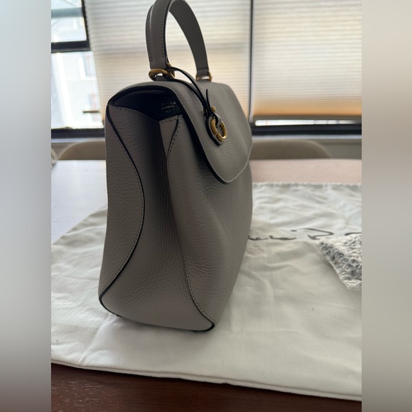 Oscar De La Renta The Poppy Bag in Pearl Grey - Picture 4 of 11